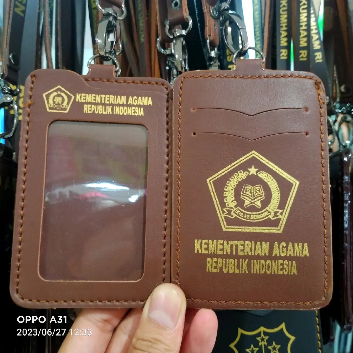 holder kalung id card / tempat id card logo kemenag / new arrival