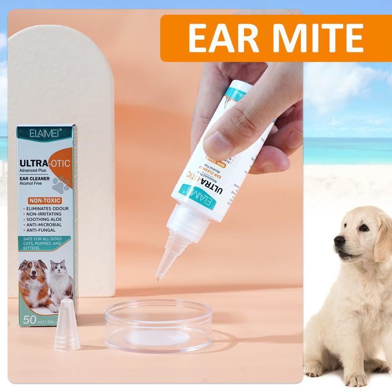 Product Introduction of [Ready Stock & Cod] Elaimei Pet Ear Cleaning Liquid Ear Mite Removal Child Meatus Acusticus Cleaning for Cats and Dogs Ear Cleaning Liquid 50ml 15