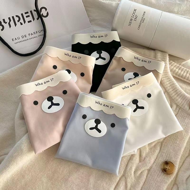Bộ 10 quần lót su đúc hình GẤU WHO AM I cao cấp mặc khộng lộ viền Nữ Women