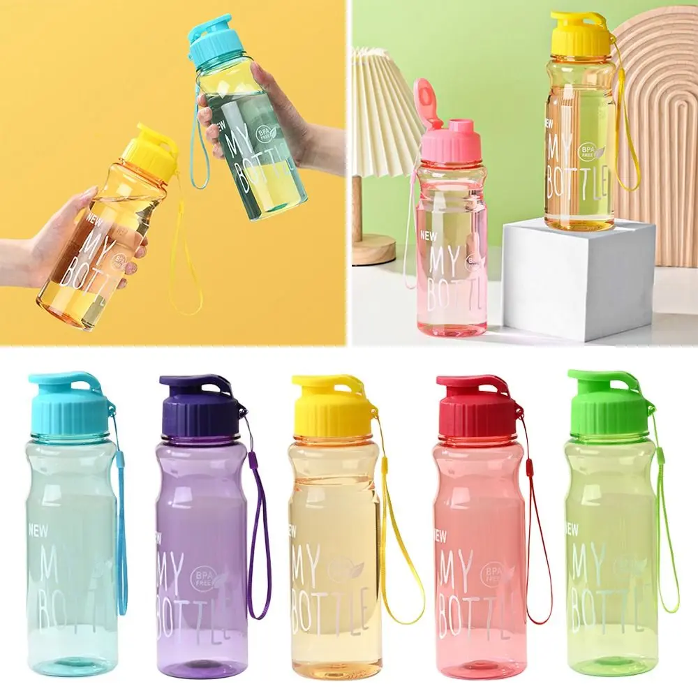 550ml Travel Transparent Multi-color Large Capacity Water Cup Plastic Water Bottle