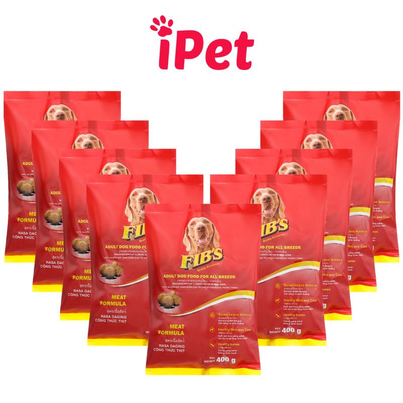 COMBO 10 GÓI Thức Ăn Hạt Khô Đồ Ăn Cho Chó Lớn FIB'S 400g - iPet Shop