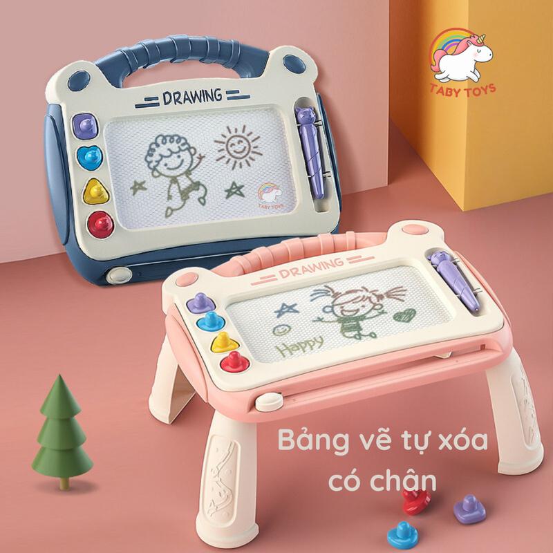 Đồ chơi bảng vẽ tự xóa cho bé thông minh có chân bàn bảng từ tính tập viết tập vẽ cho bé TabyToys