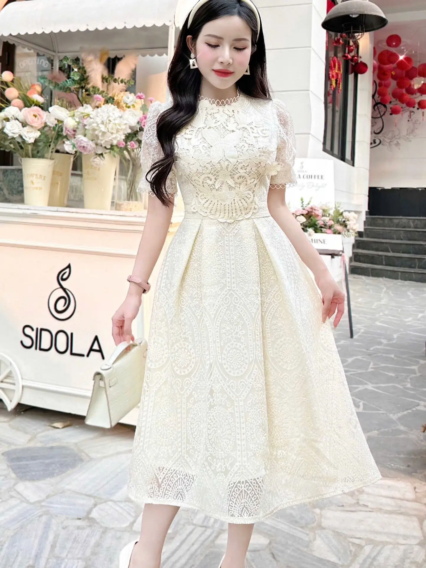 V5600 SẴN HỎA TỐC VÁY ĐẦM REN SANG TRỌNG, VÁY ĐẸP ĐI TIỆC CƯỚI, VÁY NỮ HẸN HÒ, CÔNG SỞ DRESS/WOMEN Voi