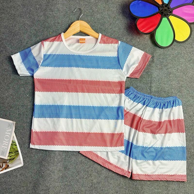 Bộ Quần Đùi Vải Bố, Thiết Kế Họa Tiết, Kích Thước Đầy Đủ, Dành Cho Mẹ Và Bé, Trang Phục Cặp Đôi 3
