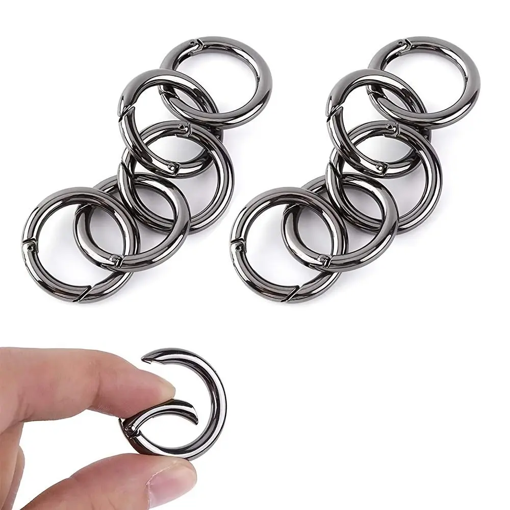 O-ring Spring Ring, 10pcs Round Lock Buckle, Keychain Ring, Bag, Wallet Buckle, Hardware Accessories for Home, Office, Car, Outdoor