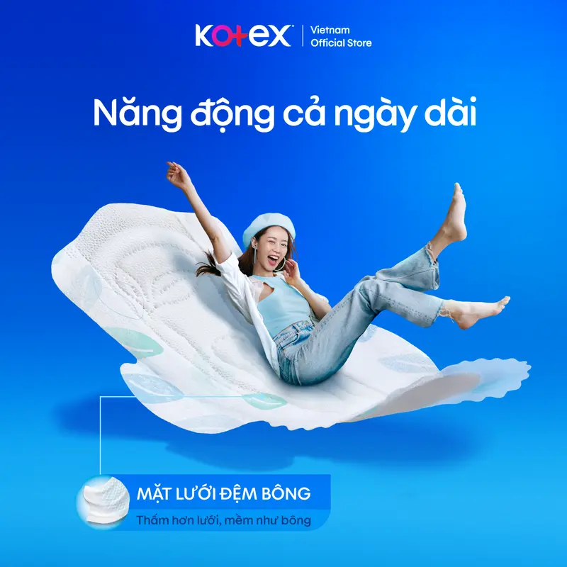Lốc 4 gói/Combo 12 gói Băng vệ sinh Kotex Hỗ trợ Bảo Vệ 23cm Dày Cánh 20 miếng/ gói 7