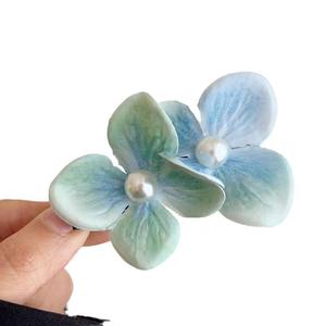 Set Jepit Rambut Mutiara Bunga dan Klip Duckbill, Berganda, Hiasan Kepala Tepi Laut Mesti Ada, Untuk Semua Orang, Terlaris Clips Pins