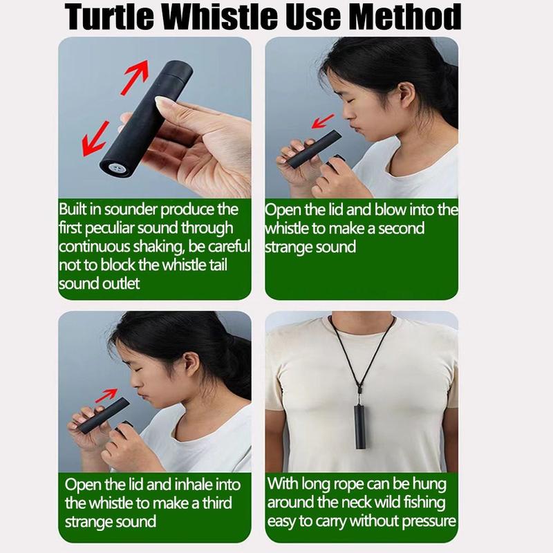 Product Introduction of Lightweight Loud Sound Turtle Whistle Plastic Portable Fishermen's Aids Whistle Emergency Black Camping Whistle Boating 10