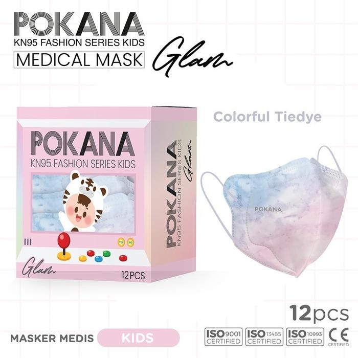 Gambar POKANA - Masker Anak KN95 6 Ply Earloop GLAM Series | Surgical Mask - COLORFUL TIEDYE dari INTI MEDIKA STORE Kota Bandung 5 Tokopedia