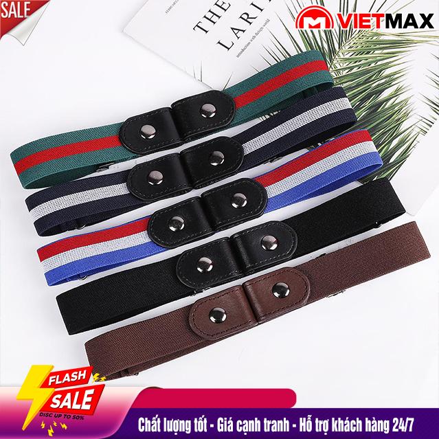 Thắt Lưng Thun Co Giãn Dạng Nút Bấm Siết Eo Quần Nhanh Chóng, Đa Năng