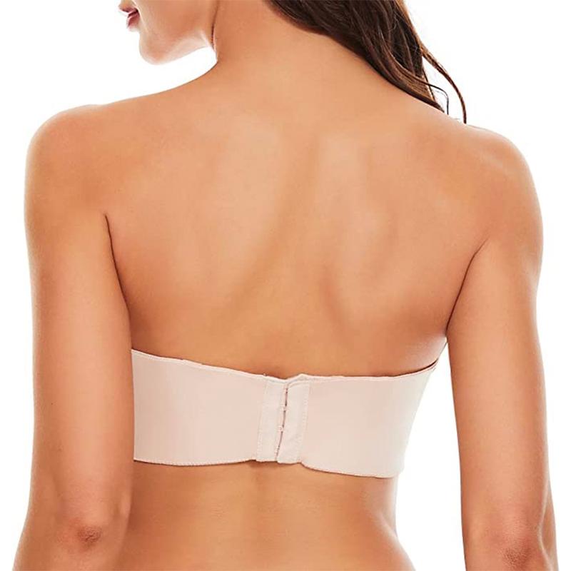 Product Introduction of Full Support Non-Slip Convertible Bandeau Bra Strapless Push Up Large Size Seamless Bra Underwire Convertible Smoothing Unpadded 21