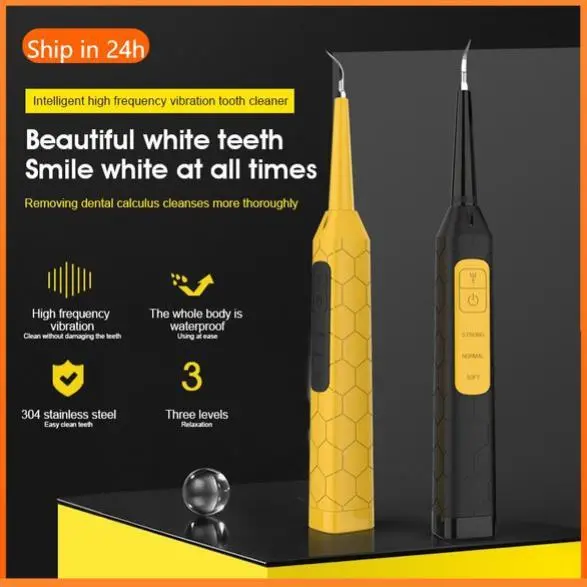 Máy cạo vôi răng cầm tay siêu âm tiện lợi 20.000 hz, sử dụng tại nhà, chống nước IPX6, pin sạc