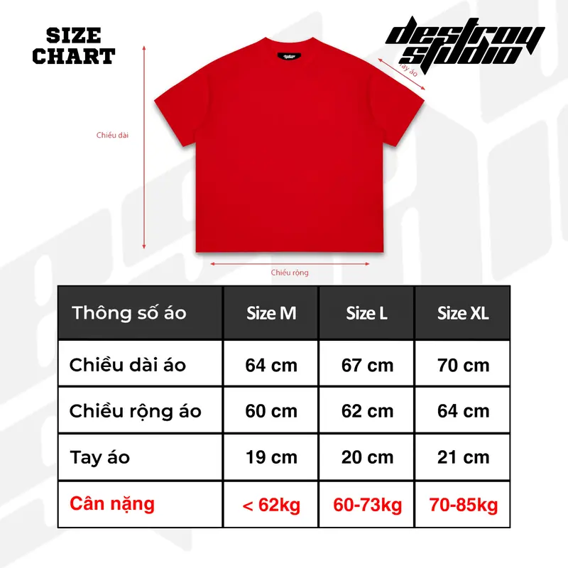 Áo thun BOXY DESTROY STUDIO TREE COCONUT RED T-SHIRT - BOXY Cotton - Destroy Studio Nam Unisex Menswear Cổ Tròn áo  thun 7