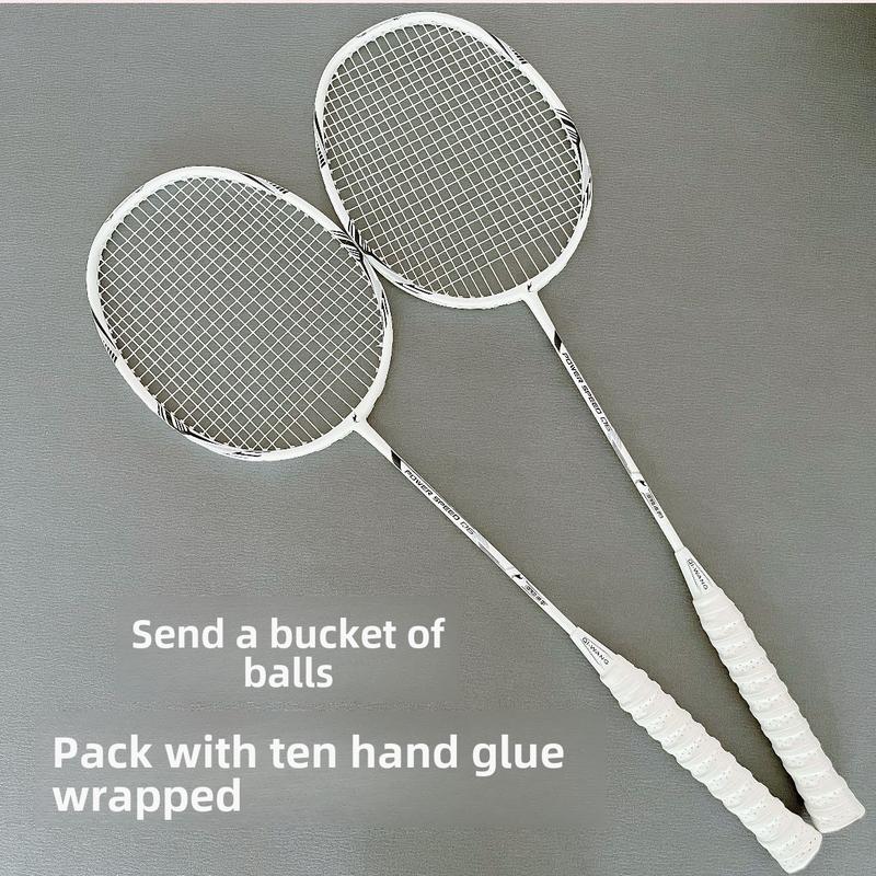 Product Introduction of Balanced Bamboo 4u Ultra-Light Full Carbon Fiber Badminton Racket Durable Single Shot Men and Women Training Competition Professional Shot 3