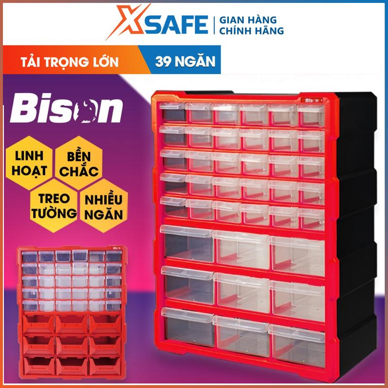 Tủ nhựa nhiều ngăn Bison hộp khay đựng linh kiện điện tử ốc vít đồ nghề có thể bắt treo tường