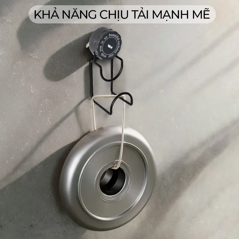 Móc treo đồ đa năng hút chân không chịu tải mạnh mẽ, thép không gỉ dễ dàng lắp đặt 2