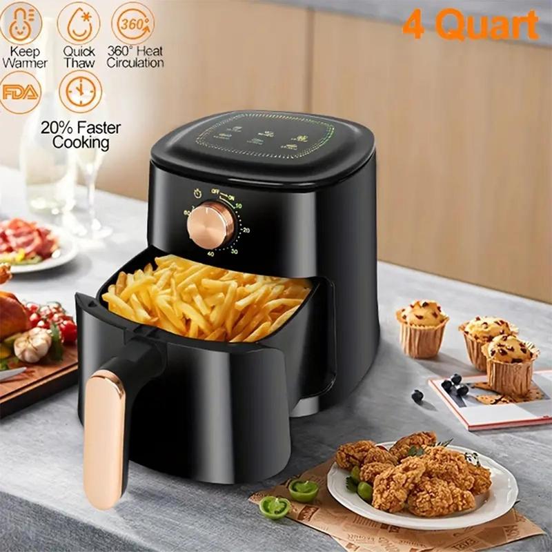4.5L Large Capacity Air Fryer, Multifunctional Touch Screen Non-stick Electric Fryer, Multi-functional Household Food Cooker, Kitchen Appliances For Daily Use, Stocking Fillers Gift 1