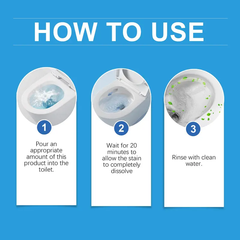 Toilet Cleaner, 1/2 Counts Deep Cleaning Toilet Cleaner Powder, Household Cleaning Supplies for Bathroom Toilet, Home Care Supplies 7