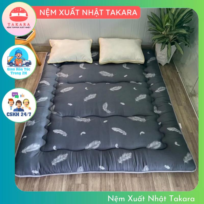 TAKARA - Nệm futon kiểu Nhật bằng gòn dày 7 - 8P kh, nệm nông gòn trải sàn , êm ái, Nệm ký túc xá sinh viên, phù hợp mọi không gian, nệm phòng trọ, đủ size 1mx2m, 1m2x2m, 1m4x2m, 1m6x2m, 1m8x2m Cotton Double nem traisan