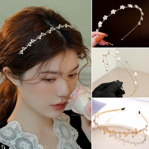 Crystal Hairband Shiny Diamonds Hairband Women Flower Head band Bohemian Beaded Wide Hair Clip