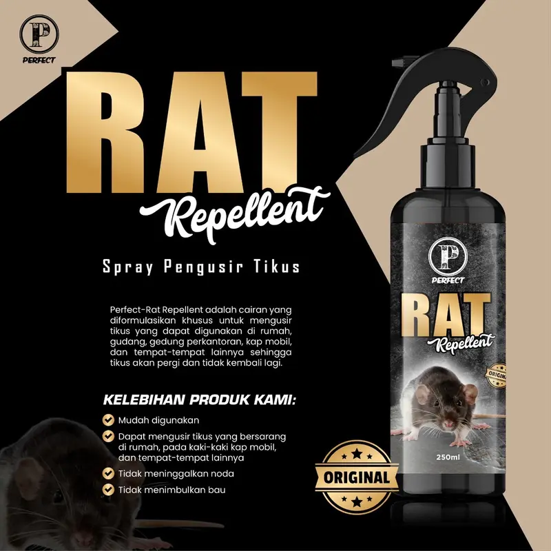 Semprotan Pengusir Tikus 250ML Perfect Rat Repellent Ramah Lingkungan Spray Anti Tikus Cair Cairan 0