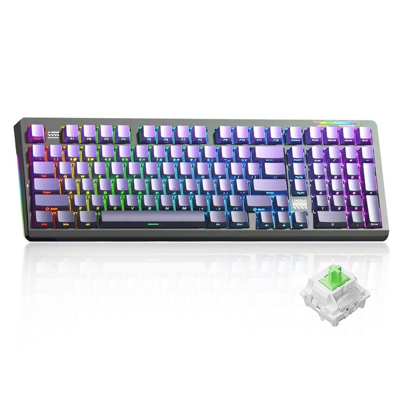 Product Introduction of Wireless Mechanical Keyboard, Rechargeable Gaming Keyboard with RGB Side Light, Ergonomic Keyboard for Gaming, Office, Home 0