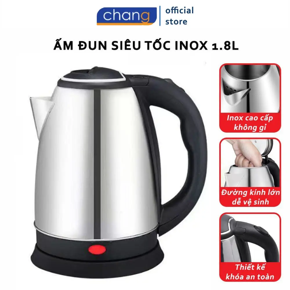 Ấm Đun Siêu Tốc 1.8L Bền, Giá Rẻ, Lỗi 1 Đổi 1