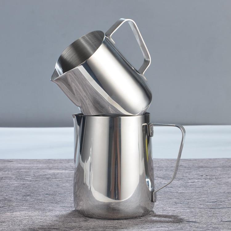 Product Introduction of 350/600ml Milk Jugs Fashion Stainless Steel Milk Craft Milk Frothing Pitcher Coffee Latte Frothing Art Jug Pitcher Mug Cup 1