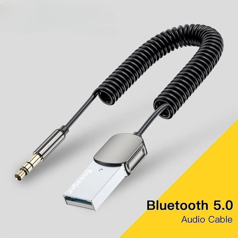 Bộ Thu Âm Thanh Bluetooth Dongle, USB Sang Giắc Cắm 3.5Mm, Âm Thanh Trên Ô Tô Aux, Bluetooth 5.0, Bộ Rảnh Tay