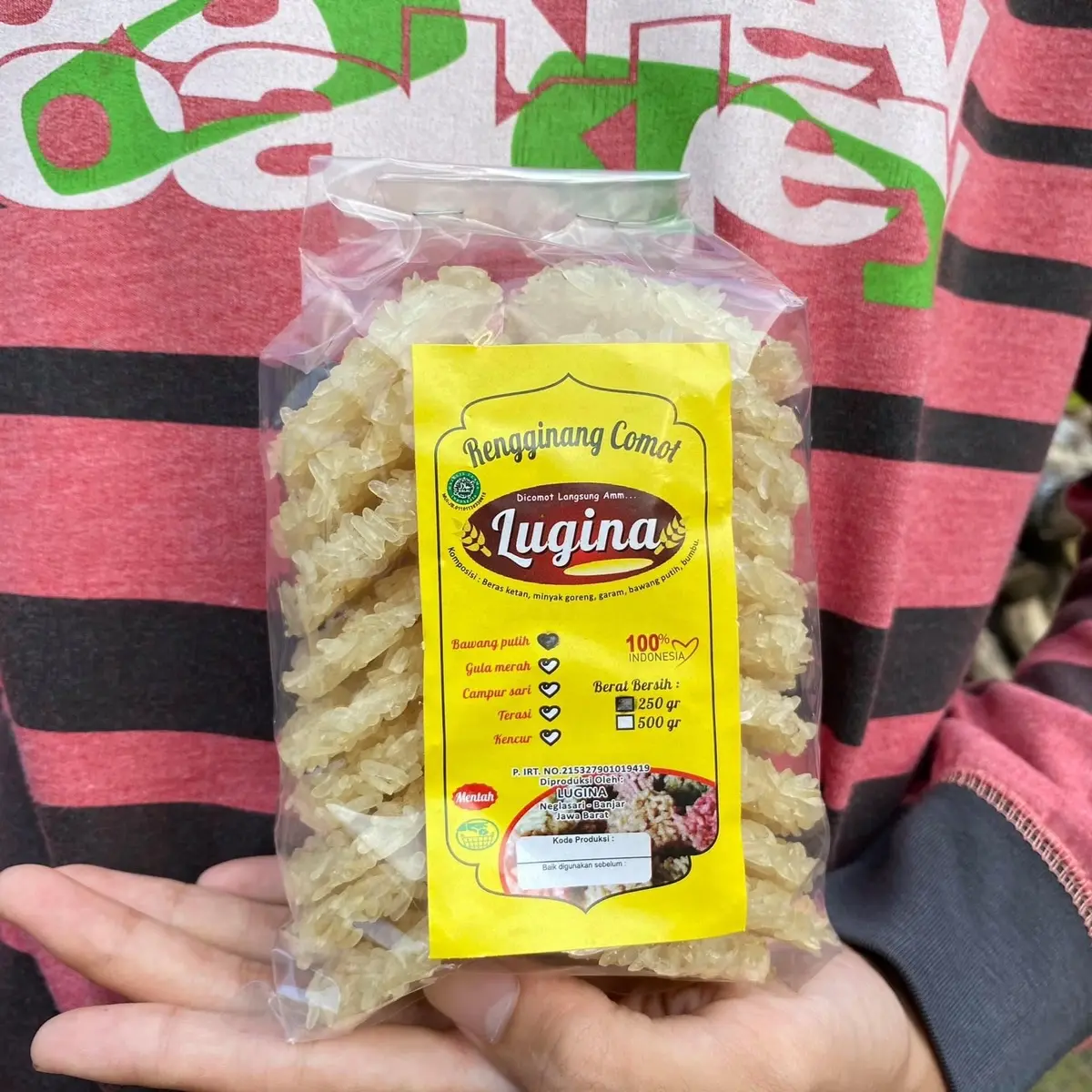 RENGGINANG OVAL BAWANG PUTIH / RENGGINANG MENTAH RASA BAWANG PUTIH Food