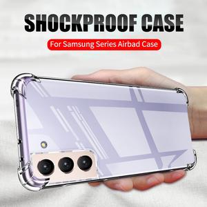 Shockproof Clear Phone Case For Samsung Galaxy S25 S24 S23 S22 S21 S20 S10 S9 S8 Plus S24FE S23FE S21FE S20FE S10E Note 20 Ultra 10 Plus 9 8 Transparent Soft TPU Cover