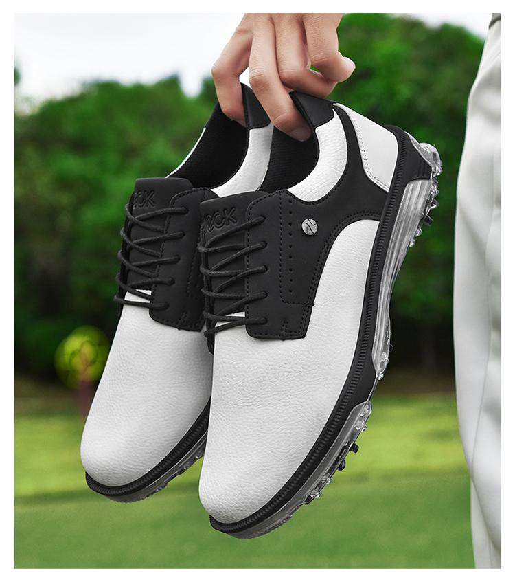Product Introduction of Plus Size Golf Shoes for Men Breathable Nail Resistant Non slip Lace up Sports Shoes 4