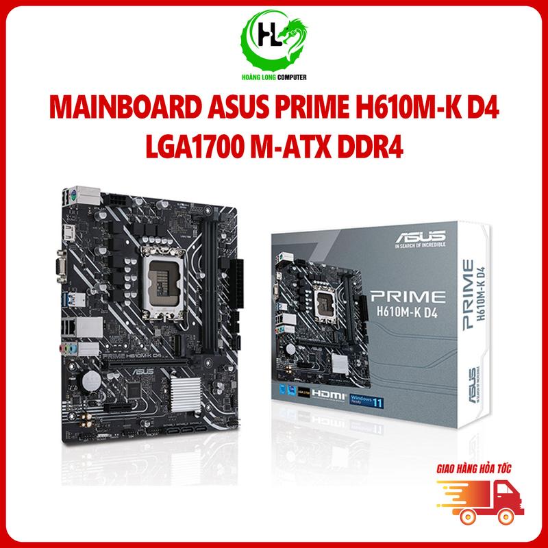 Bo mạch chủ Asus PRIME H610M-K D4 - Intel LGA 1700 - Bảo Hành 36 Tháng
