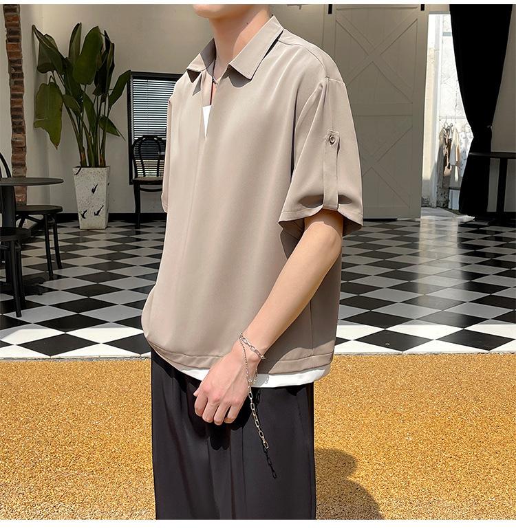 Product Introduction of Men's Polo Shirt 2025 New Short Sleeve T-Shirt - Casual Collar Top for Men, Trendy & Breathable, Wholesale Bulk Discount 23