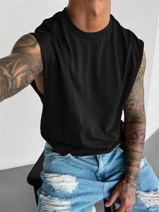 Camiseta sin mangas para hombre de corte regular, cómoda y transpirable, ideal para uso diario, ropa de hombre para todas las estaciones