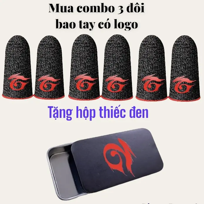 Combo 3 Đôi Bao Tay Chơi Game - Tặng Kèm 1 Hộp Thiếc