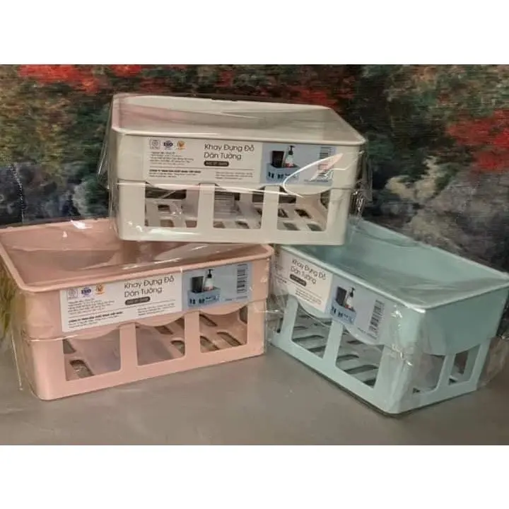 Khay Treo Gắn Tường Nhà Tắm, Nhà Bếp Bằng Nhựa - Khay Đựng Đồ Tiện Lợi 6
