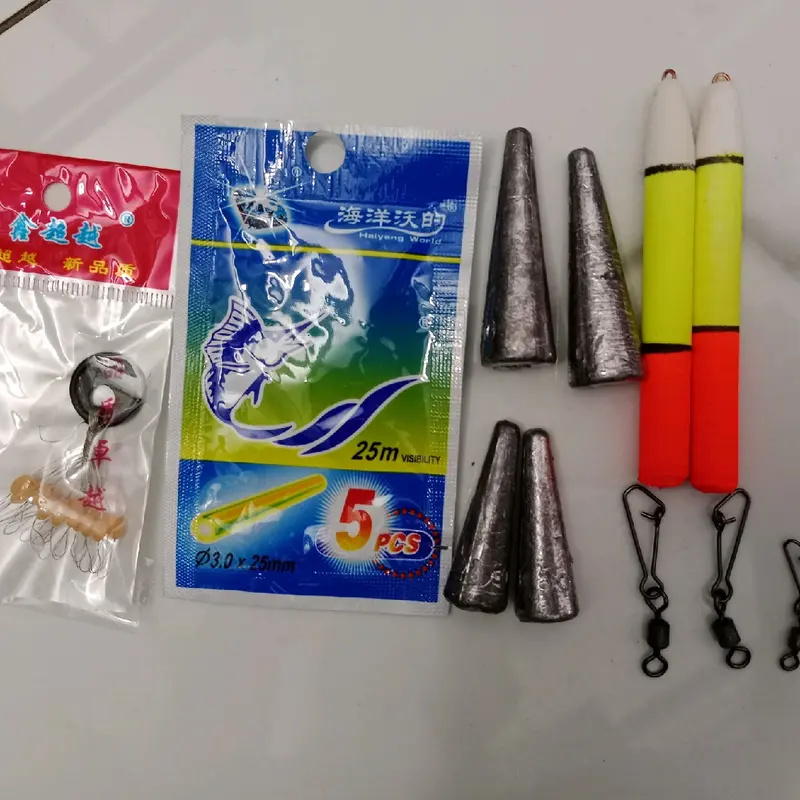 combo phao, chì, chặn, khoá, phao đèn (gòm 12 món) phụ kiện câu cá Đi Câu 5