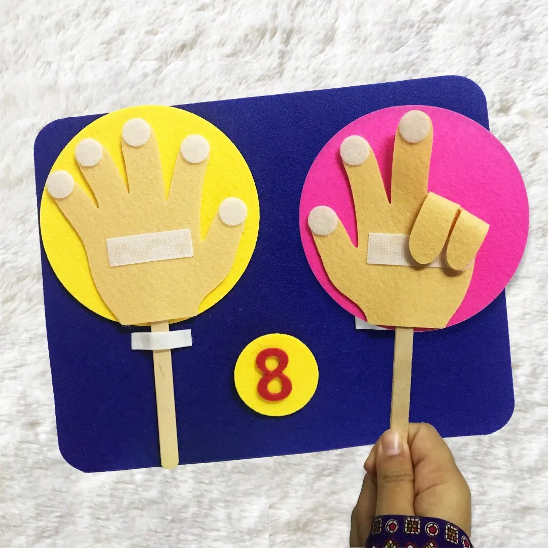 [READY STOCK] NUMBERS MONTESSORI FINGER COUNTING FELT - Belajar sambil main Matematik