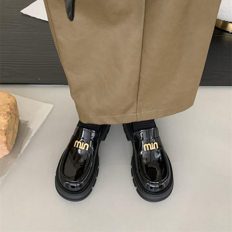 Giày đốc nữ chữ Mju Đồng, da mềm, đế răng cưa siêu nhẹ cao 4cm giày  mary 4