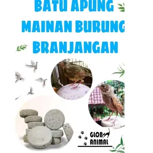 BATU APUNG 7CM MAINAN BURUNG BRANJANGAN tangkringan pion pijakan kaki