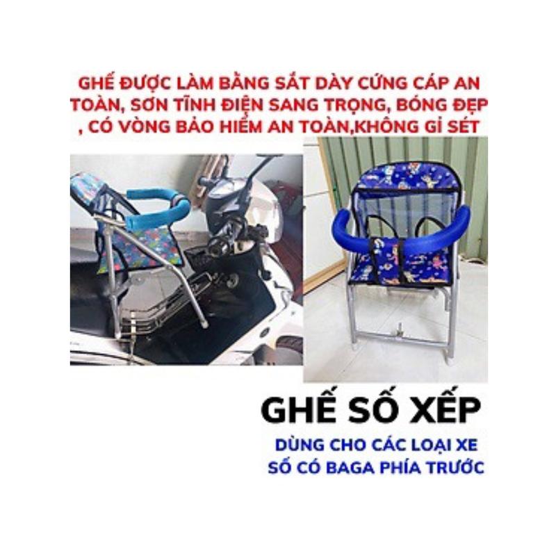 Ghế ngồi xe máy, xe số dành cho bé từ 7 tháng - 3 tuổi - Có Dây Đai Và Vòng Bảo Hiểm An Toàn - Ghế Ngồi Xe Máy Cho Bé 4