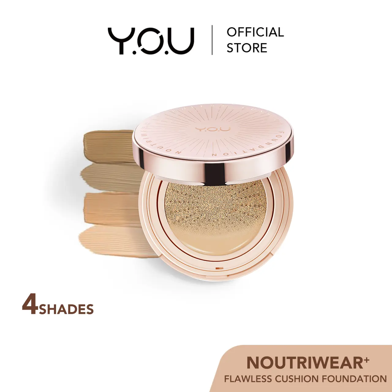YOU NoutriWear+Flawless Cushion Foundation SPF 40 PA+++ คุชชั่น ผิวสวย ติดทน
