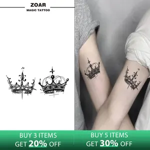 Zoartattoo M-158 stiker tato sementara  【tiara】Tahan lama Tattoo menempel dekorasi seni untuk pria dan wanita