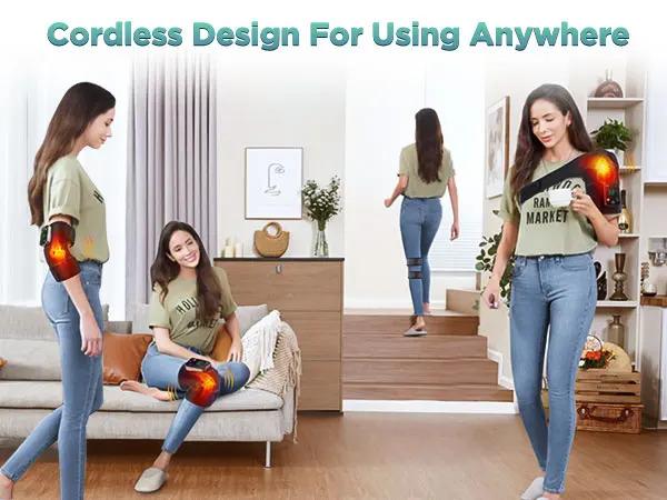 Product Introduction of Electric Shoulder Massager Thermal Elbow Support Belt  Joint Relax Knee Heated Massage 42