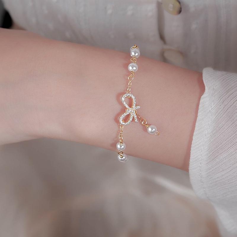 Product Introduction of Vòng Tay Quyến Rũ Nơ Thời Trang Cho Nữ, Chất Lượng Cao, Vòng Tay Dây Chuyền Mỏng, Thời Trang, Quà Tặng Cô Gái Xin Chào, [PPP] 11
