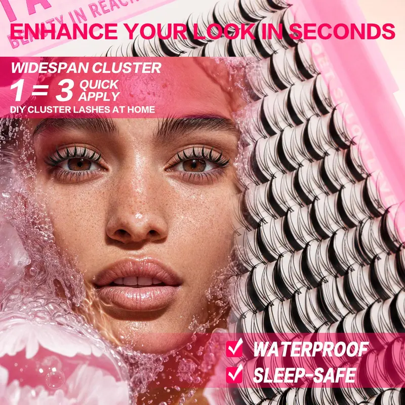 Curl Wispy Individual False Eyelash with Lash & Remover & Tweezers Kit, 1 Box Natural Curling Lash Clusters Kit, Lash Clusters, Full Volume Eyelashes Clusters, Diy Eye Makeup Accessories, Individuals Lashes, Eyelash Extensions, Fake Eyelash, Cosmetic 5