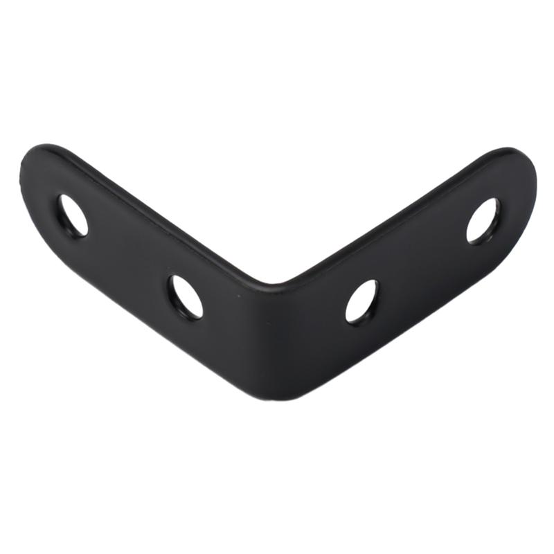 【In Stock】 18pcs Corner  Sets Black Stainless Steel 90 Degree Right Angle Brackets 7