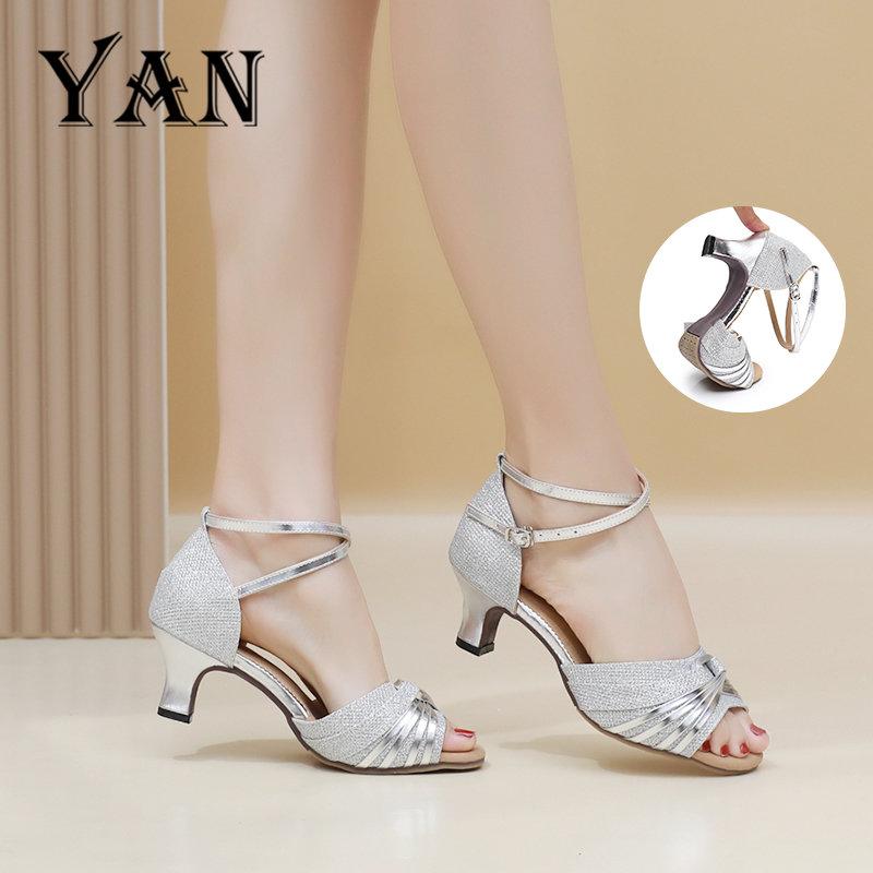 Product Introduction of YAN Sepatu Dance Wanita Sepatu Hak 5cm Sepatu Dansa Latin/ Line Dance 34