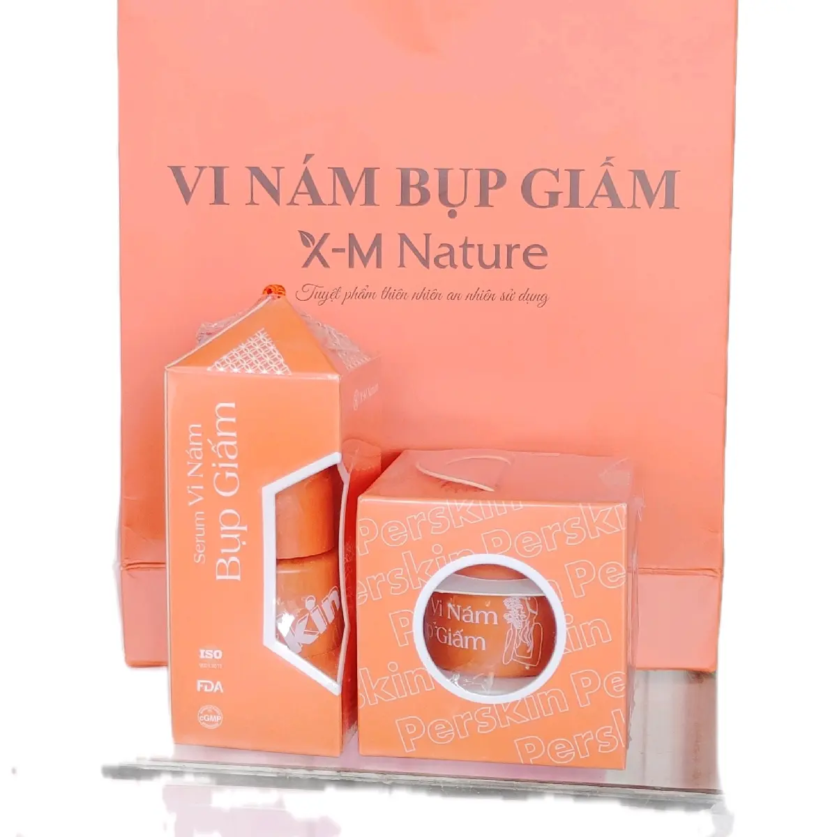 CAO VI NÁM BỤP GIẤM X-M Nature ( Cao Vi Nám Bụp Giấm 10g Và Serum Vi Nám Bụp Giấm 10ml ).